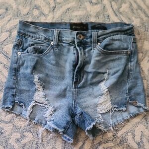 Kendall & Kylie Blue Distressed Jean Shorts